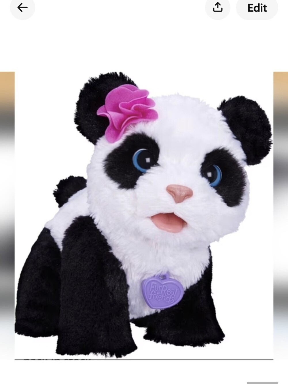 FurReal Friends Pom Pom My Baby Panda Plush Pet Interactive Toy, Like New